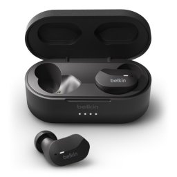 Auriculares Belkin SoundForm inalámbricos Bluetooth True Wireless con carga y resistencia IPX5 negros