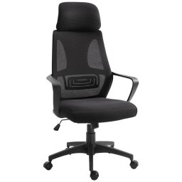 Vinsetto Silla de Oficina Ergonómica Negra
