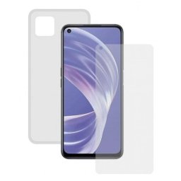 Contact Pack Funda Transparente + Protector Cristal Templado para Oppo A73