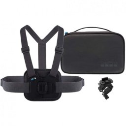 Kit de accesorios deportivos GoPro originales, compatible con HERO7/6/5, montaje bici y esquís, estuche incluido, negro