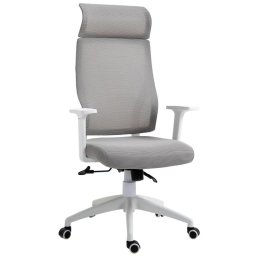 Vinsetto Silla de Oficina Ergonómica y Ajustable Gris