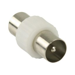 Goobay Adaptador para Antena Coaxial Macho/Macho Blanco