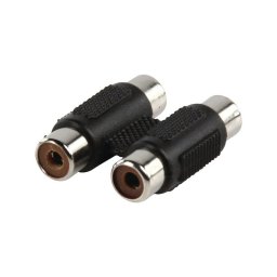 Goobay Adaptador de Audio Estéreo 2xRCA a 2xRCA Hembra/Hembra Negro