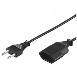Goobay Cable de Alimentación para Extensión CEE 7/16 2m Negro