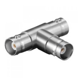 Goobay Adaptador en T 1 BNC Hembra a 2 BNC Hembra Gris