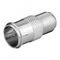 Goobay Adaptador para Antena Tipo F Hembra/Macho Gris
