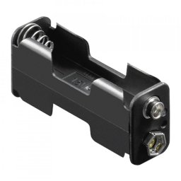 Goobay Portapilas para 2 Pilas FR6/HR6/LR6 Negro