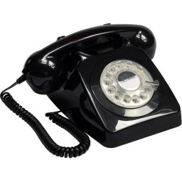 GPO 746 Rotary Teléfono Fijo Retro Negro