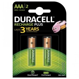 Duracell Recharge Plus PIlas Recargables 750mAh AAA HR03 1.2V Pack 4 Unidades