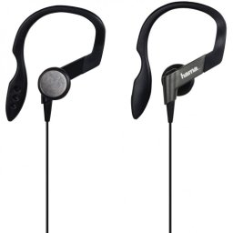 Hama 4SPORT Auriculares Botón Clip Negro