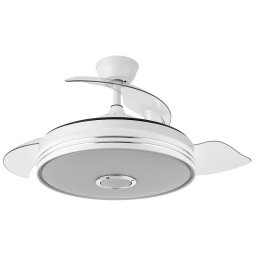 Fabrilamp Matanuska Ventilador de Techo Bluetooth con Luz LED y Mando 32W Blanco
