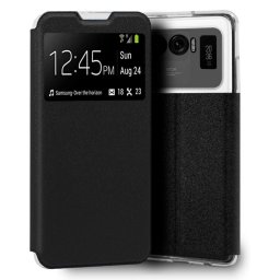 Cool Funda Flip Cover Liso Negro para Xiaomi Mi 11 Ultra