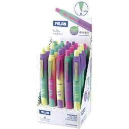 Milan Compact Sunset Caja de 20 Bolígrafos Tinta de Aceite Azul Colores Surtidos
