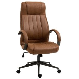 Vinsetto Silla de Oficina Giratoria Ajustable Marrón