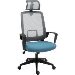 Vinsetto Silla de Oficina Giratoria con Reposacabezas Regulable