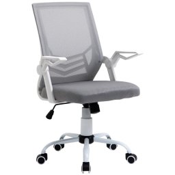 Vinsetto Silla de Oficina Giratoria con Reposabrazos Gris