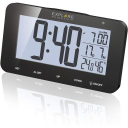 Explore Scientific Reloj Despertador Negro