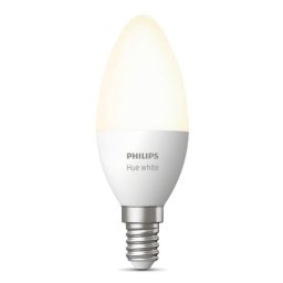 Philips Hue White Bombilla LED Inteligente Vela E14 5.5W Luz Blanca Cálida
