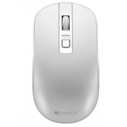 Canyon MW-18 Ratón Óptico Inalámbrico Recargable 1600 DPI Blanco Perla