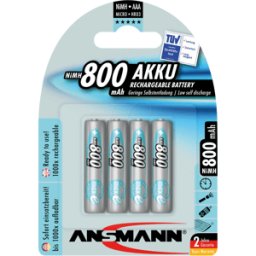 ANSMANN ANS MAXE 4XAAA - Maxe, batería NiMH, AAA (Micro), 800 mAh, paquete de 4