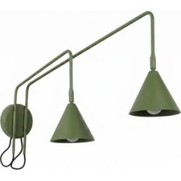 Aplique de pared Nox 2 verde oliva con interruptor