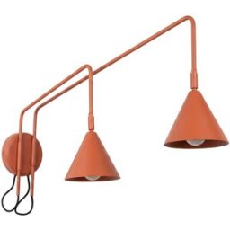 Aplique de pared Nox 2 ocre rojo con interruptor