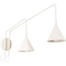 Aplique de pared Nox 2 beige con interruptor