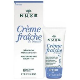 Nuxe Crème Fraîche de Beauté Crema Rica Hidratante 48h 30 ml + 3 en 1 15 ml