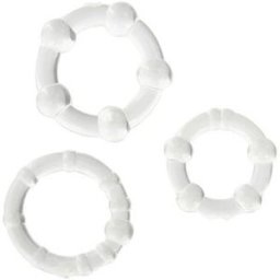Seven Creations Juego Tres Anillos Pene Transparente 3uds