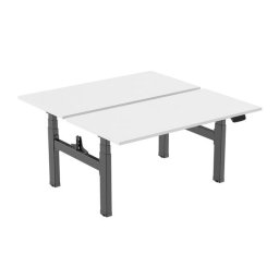 Kimex Escritorio Doble Motorizado Ergonómico120x75cm Blanco/Negro