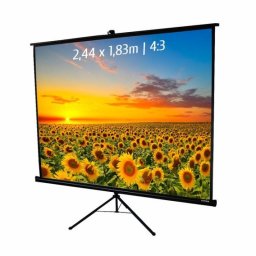 Kimex Pantalla de Proyección con Trípode 2.44x1.83m Formato 4:3