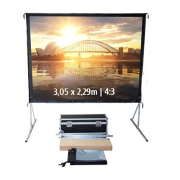 Kimex Pantalla de Proyección Portátil de Marco Plegable 3.05x2.29m Formato 4:3