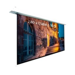 Kimex Pantalla de Proyección Eléctrica Empotrable 2.80x1.58m Formato 16:9 Función Wi-Fi