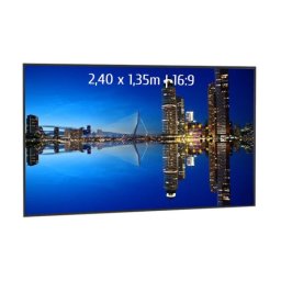 Kimex Pantalla de Proyección Fija con Marco Ultrafino 2.40x1.35m Formato 16:9