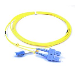 Kimex Cable de Fibra Óptica Dúplex 2mm OS2 SC/LC Amarillo 2m