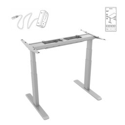 Kimex Escritorio Motorizado Sentado/de Pie 150x75cm, Altura 62-128cm, Tablero Nogal / Base Gris, Conectado