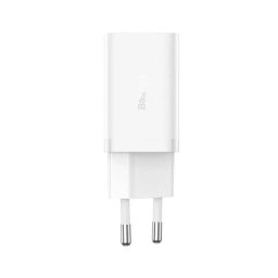 Cargador Baseus GAN5 Pro 40W Dual USB-C Carga Rápida Protección Avanzada Blanco