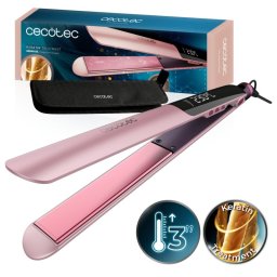 Plancha de Pelo Cerámica Cecotec Lisse Keratin Essence 230ºC 6 Ajustes Autoapagado Bolsa de Viaje Rosa