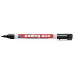 Marcador Permanente Edding 404 Punta Redonda Negro Blanco Plástico