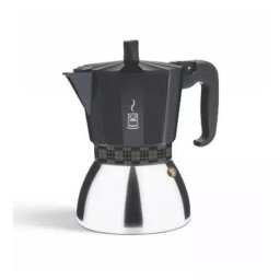 Cafetera Italiana BRA 12 tazas para estufa con base inducción completa