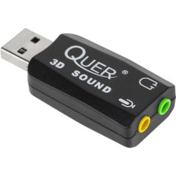 Tarjeta de sonido USB Quer KOM0638 5.1 Virtual