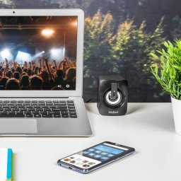 Altavoces Rebel PC 2.0 USB 6W con audio claro y diseño compacto