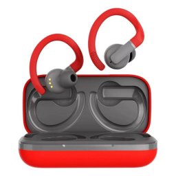 Auriculares CANYON OnRun 11 Sport inalámbricos Bluetooth 5.4 deportivos gris y rojo