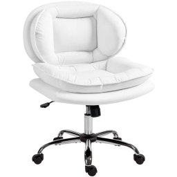 Silla de Oficina Welltin Blanca Asiento Ancho Giratoria 120 kg