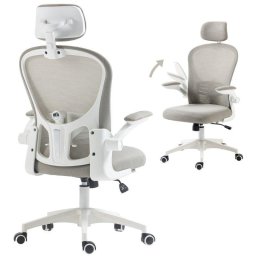 Silla de Oficina Ergonómica Welltin Gris con Soporte Lumbar 4D