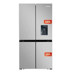 Frigorífico Americano Evvo F100X Aqua Total No Frost 189,5cm 560L Inox