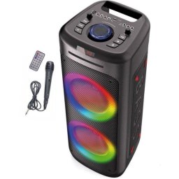 Altavoces Inovalley Karaoke Bluetooth 1000W con CD, USB y luces RGB