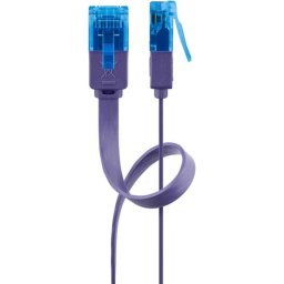 Cable de red Goobay 96313 Cat6a 1 m UTP RJ-45 violeta