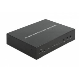 Multiplexor KVM DeLock 4 en 1 Multiview HDMI con USB 2.0