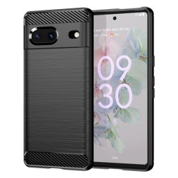 Max Power Digital Funda Fibra de Carbono para Móvil Google Pixel 7 Antigolpes Silicona Negra